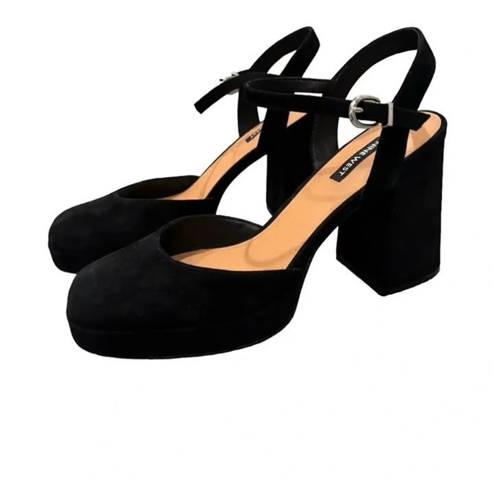 Nine West Black Block Heel Shoes